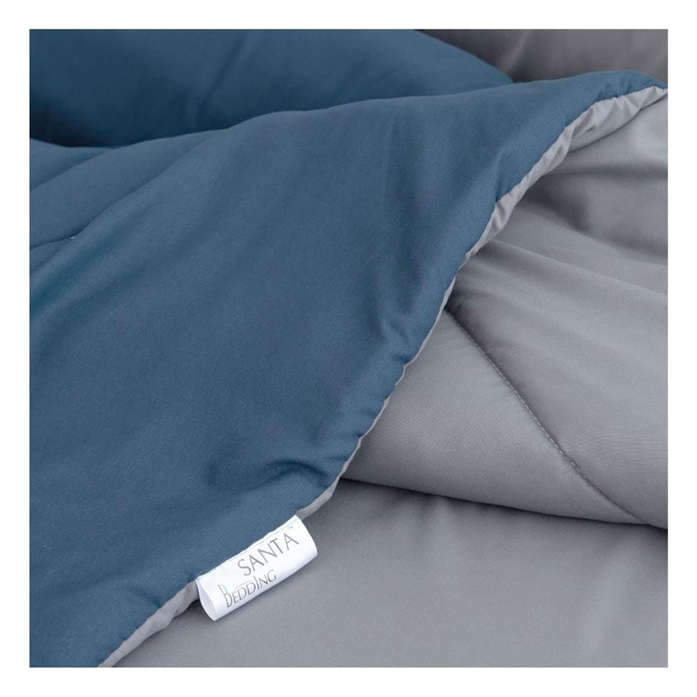 ชุดผ้าปูที่นอน 6 ฟุต (ชุด 6 ชิ้น) SANTA BEDDING สี DARK GREY/NAVY BLUE
