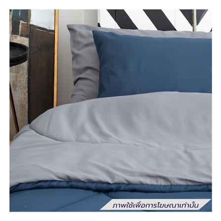 ชุดผ้าปูที่นอน 6 ฟุต (ชุด 6 ชิ้น) SANTA BEDDING สี DARK GREY/NAVY BLUE_2