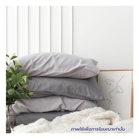 ชุดผ้าปูที่นอน 5 ฟุต (ชุด 6 ชิ้น) SANTA BEDDING สี DARK GREY/LIGHT GREY_3