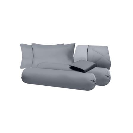 ชุดผ้าปูที่นอน 5 ฟุต (ชุด 6 ชิ้น) SANTA BEDDING สี DARK GREY/LIGHT GREY_5