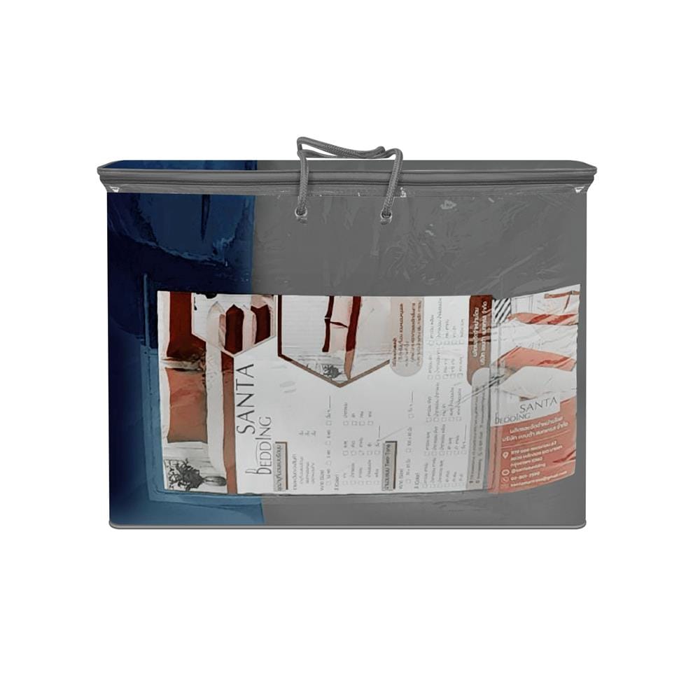 ชุดผ้าปูที่นอน 5 ฟุต (ชุด 6 ชิ้น) SANTA BEDDING สี NAVY BLUE/DARK GREY