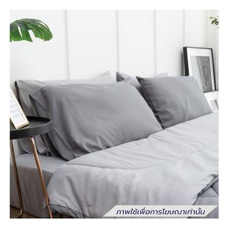 ชุดผ้าปูที่นอน 5 ฟุต (ชุด 6 ชิ้น) SANTA BEDDING สี LIGHT GREY/DARK GREY_2
