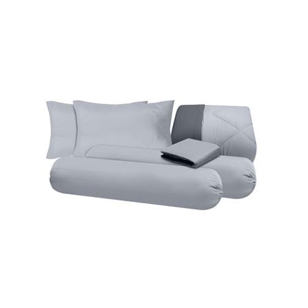 ชุดผ้าปูที่นอน 5 ฟุต (ชุด 6 ชิ้น) SANTA BEDDING สี LIGHT GREY/DARK GREY_5