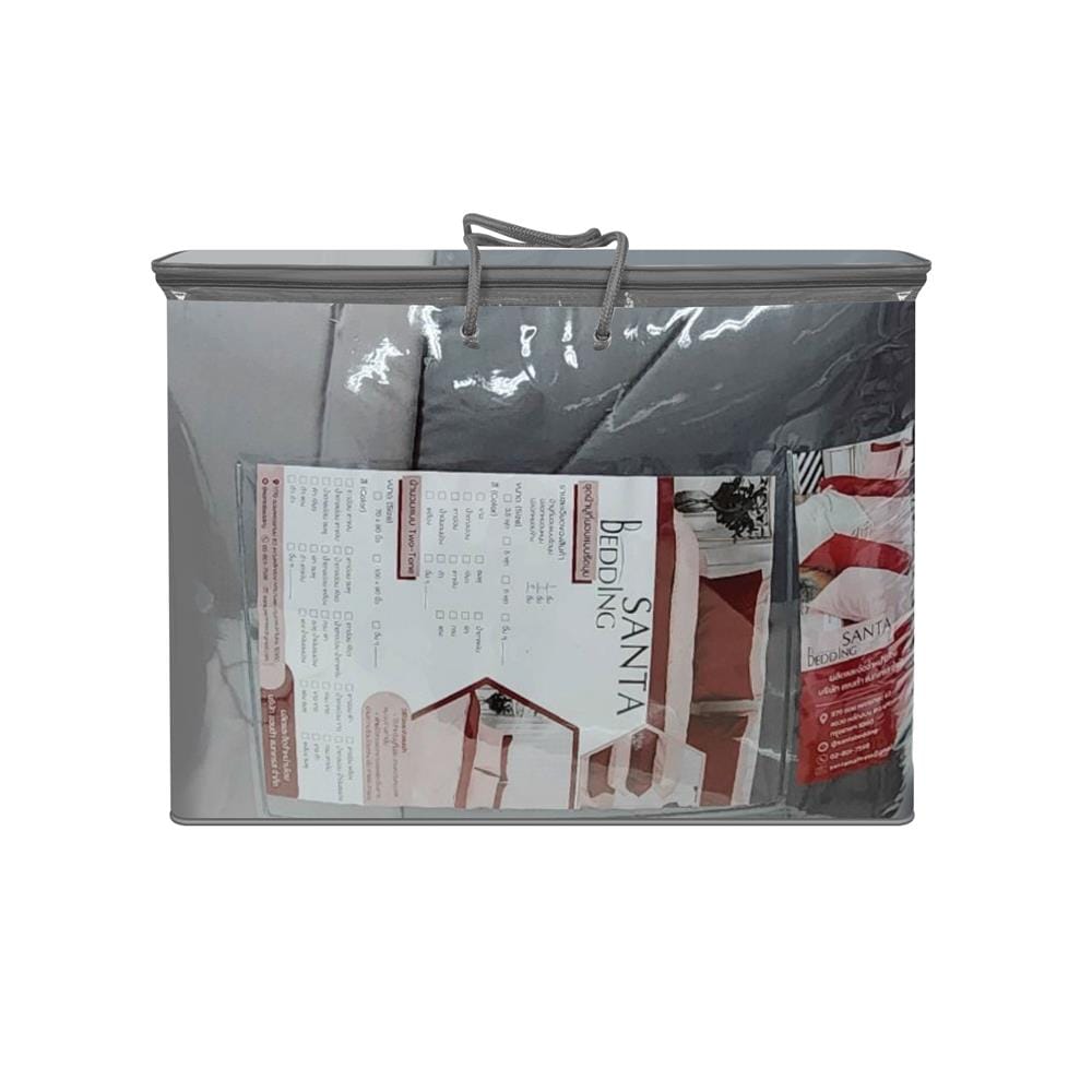 ชุดผ้าปูที่นอน 6 ฟุต (ชุด 6 ชิ้น) SANTA BEDDING สี LIGHT GREY/DARK GREY