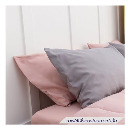 ชุดผ้าปูที่นอน 6 ฟุต (ชุด 6 ชิ้น) SANTA BEDDING สี PINK/LIGHT GREY_2