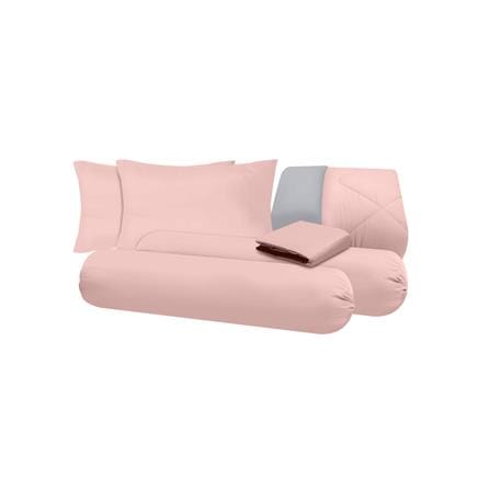 ชุดผ้าปูที่นอน 6 ฟุต (ชุด 6 ชิ้น) SANTA BEDDING สี PINK/LIGHT GREY_5
