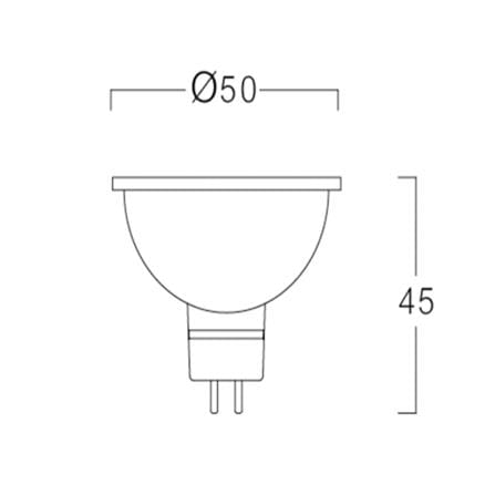 หลอด LED L&E MR16 12V 36D 6 วัตต์ COOL WHITE GU5.3_4