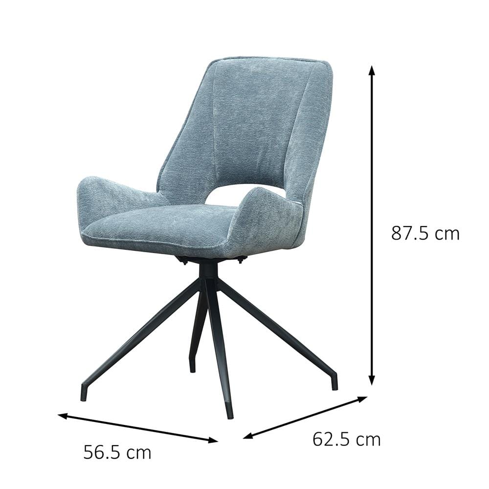 เก้าอี้อาหารหมุนได้ FURDINI HUDSON สี LIGHT BLUE