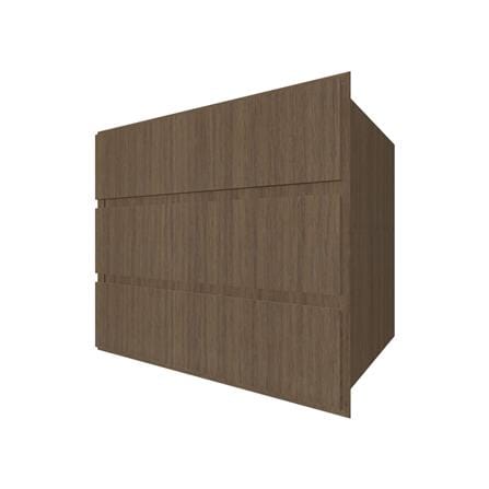 ตู้ลิ้นชัก 3 ชั้น WPC PARAZZO ENZO บานเพ่ 70x60 ซม. สีช็อกโกแลต_1