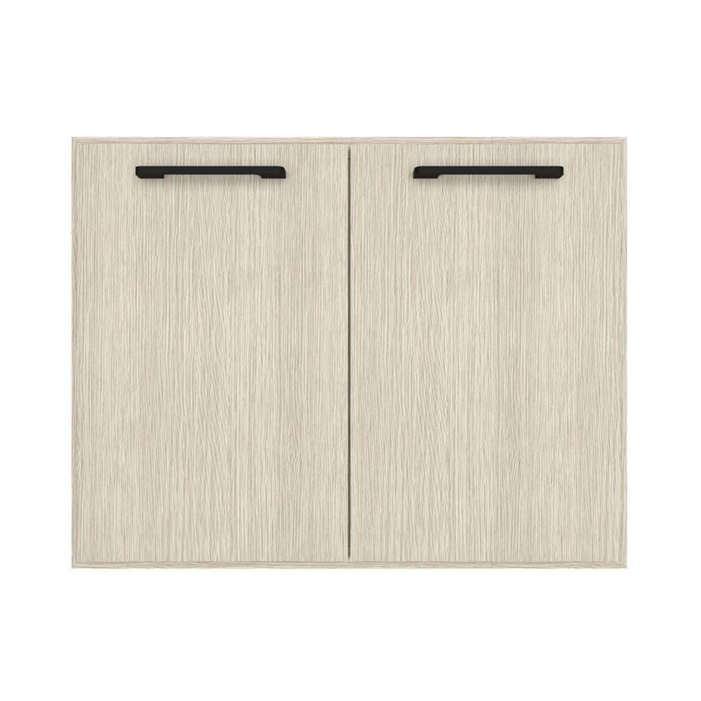 บานซิงค์คู่ WPC PARAZZO ENZO มือจับดำ 80x60 ซม. สีไลท์โอ็ค