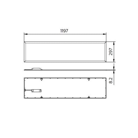 โคมติดลอย LED PHILIPS PANEL RC091 40 วัตต์ 30X120 ซม. DAYLIGHT_2