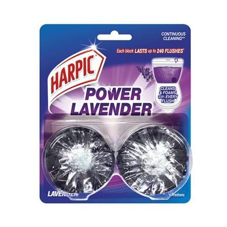ก้อนทำความสะอาดโถสุขภัณฑ์ HARPIC 50 กรัม LAVENDER (แพ็ก 2 ชิ้น)_0