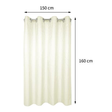 ผ้าม่าน EYELET HOME LIVING STYLE LORENZ UV 150X160 ซม. สีครีม_5