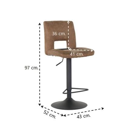เก้าอี้บาร์ SB FURNITURE SB A-SYLVIA 19190610 สีน้ำตาล_4