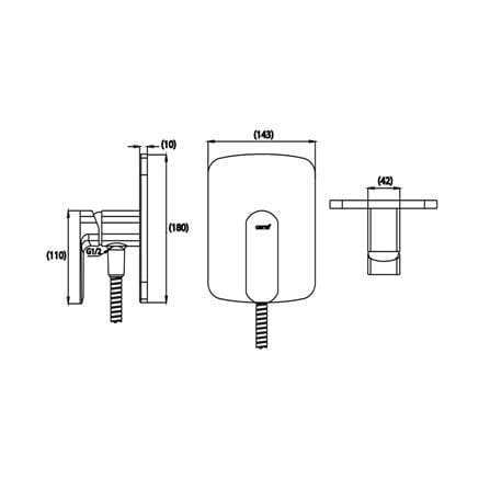 วาล์วฝักบัว 1 ทาง COTTO CT1283A(HM)_1
