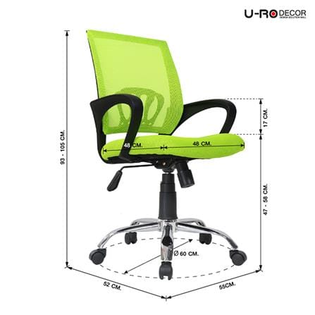 เก้าอี้สำนักงาน U-RODECOR MOON สีเขียว_6