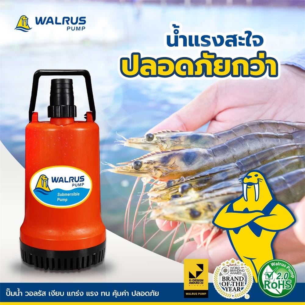 ปั๊มจุ่มน้ำสะอาด WALRUS PUMP PW250AF 250 วัตต์