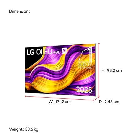 ทีวีโอแอลอีดี 77 นิ้ว LG (4K, OLED, SMART TV) OLED77G5PSA.ATM_9