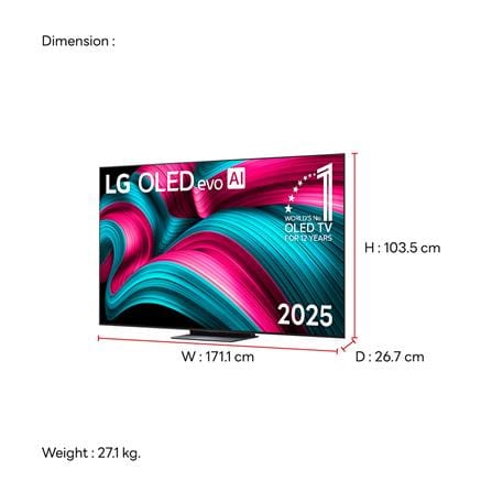 ทีวีโอแอลอีดี 77 นิ้ว LG (4K, OLED, SMART TV) OLED77C5PSA.ATM_9
