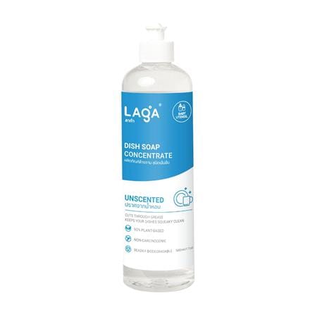 น้ำยาล้างจานชนิดเข้มข้น LAGA สูตรธรรมชาติ 500 มล. ปราศจากน้ำหอม_0