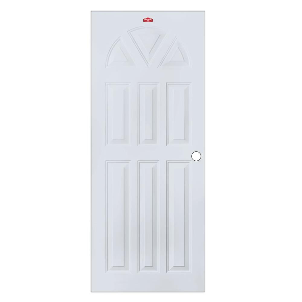 ประตูภายนอกเหล็ก เจาะลูกบิด PROFESSIONAL DOOR B2G 89.2x199.4 ซม. สีเทา