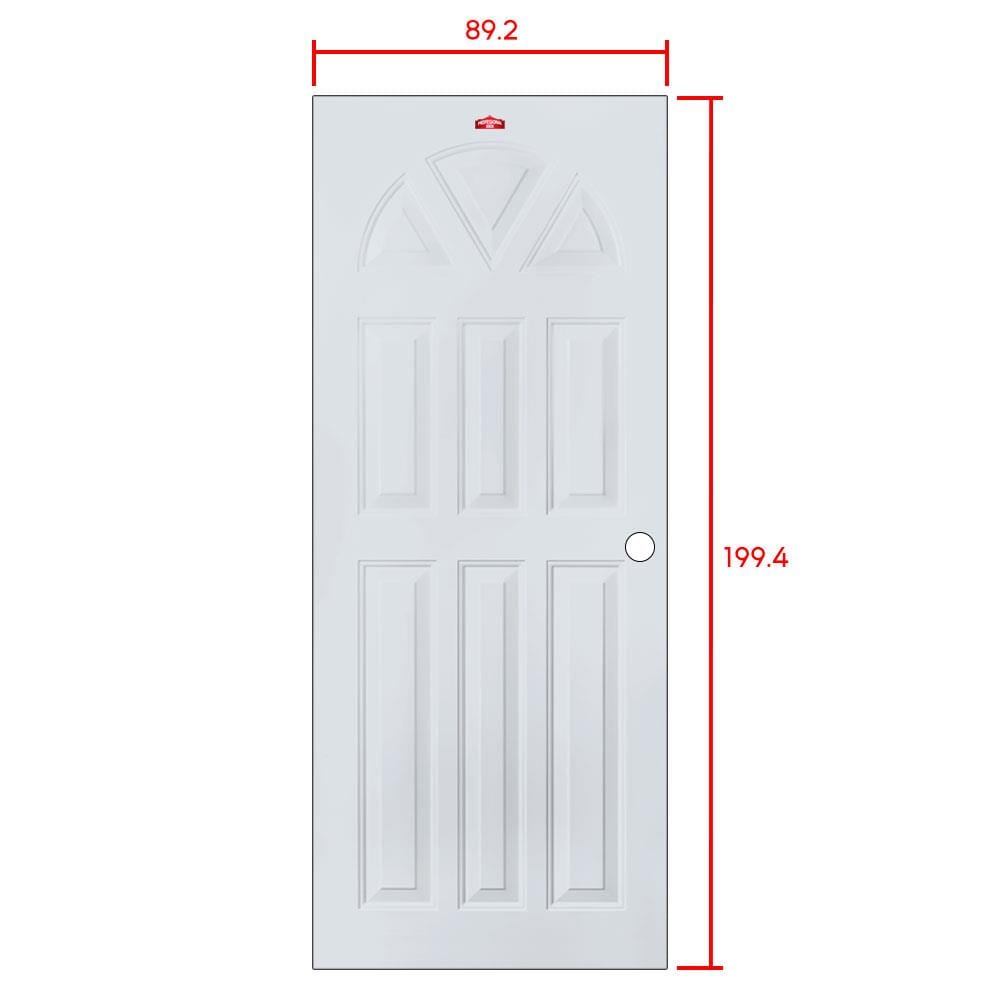 ประตูภายนอกเหล็ก เจาะลูกบิด PROFESSIONAL DOOR B2G 89.2x199.4 ซม. สีเทา