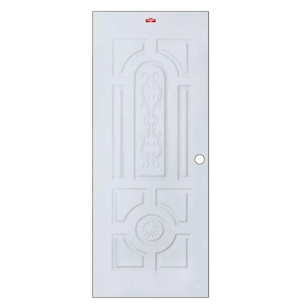 ประตูภายนอกเหล็ก เจาะลูกบิด PROFESSIONAL DOOR H1G 79.2x199.4 ซม. สีเทา