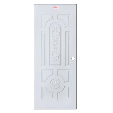 ประตูภายนอกเหล็ก เจาะลูกบิด PROFESSIONAL DOOR H1G 79.2x199.4 ซม. สีเทา_0
