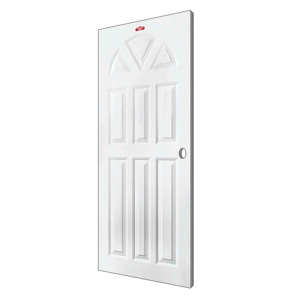 ประตูภายนอกเหล็ก เจาะลูกบิด PROFESSIONAL DOOR B2W 89.2x199.4 ซม. สีขาว