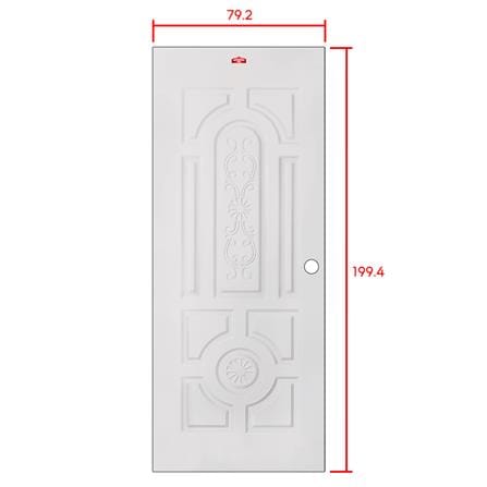 ประตูภายนอกเหล็ก เจาะลูกบิด PROFESSIONAL DOOR H1C 79.2x199.4 ซม. สีครีม_5