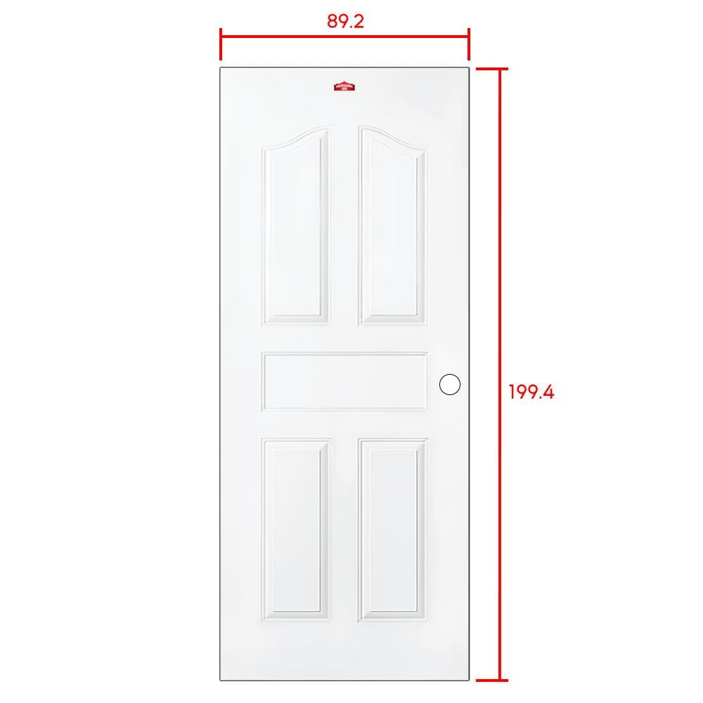 ประตูภายนอกเหล็ก เจาะลูกบิด PROFESSIONAL DOOR G2W 89.2x199.4 ซม. สีขาว