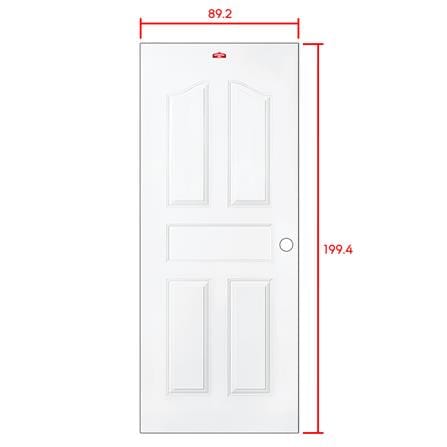 ประตูภายนอกเหล็ก เจาะลูกบิด PROFESSIONAL DOOR G2W 89.2x199.4 ซม. สีขาว_5