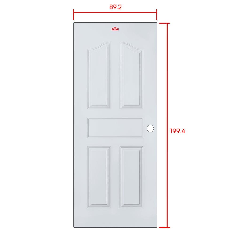 ประตูภายนอกเหล็ก เจาะลูกบิด PROFESSIONAL DOOR G2G 89.2x199.4 ซม. สีเทา