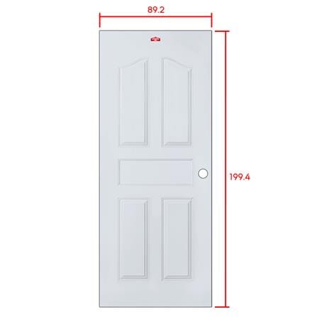 ประตูภายนอกเหล็ก เจาะลูกบิด PROFESSIONAL DOOR G2G 89.2x199.4 ซม. สีเทา_5
