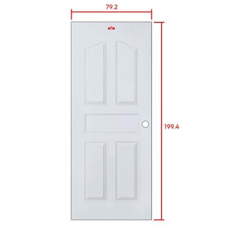 ประตูภายนอกเหล็ก เจาะลูกบิด PROFESSIONAL DOOR G1G 79.2x199.4 ซม. สีเทา_5
