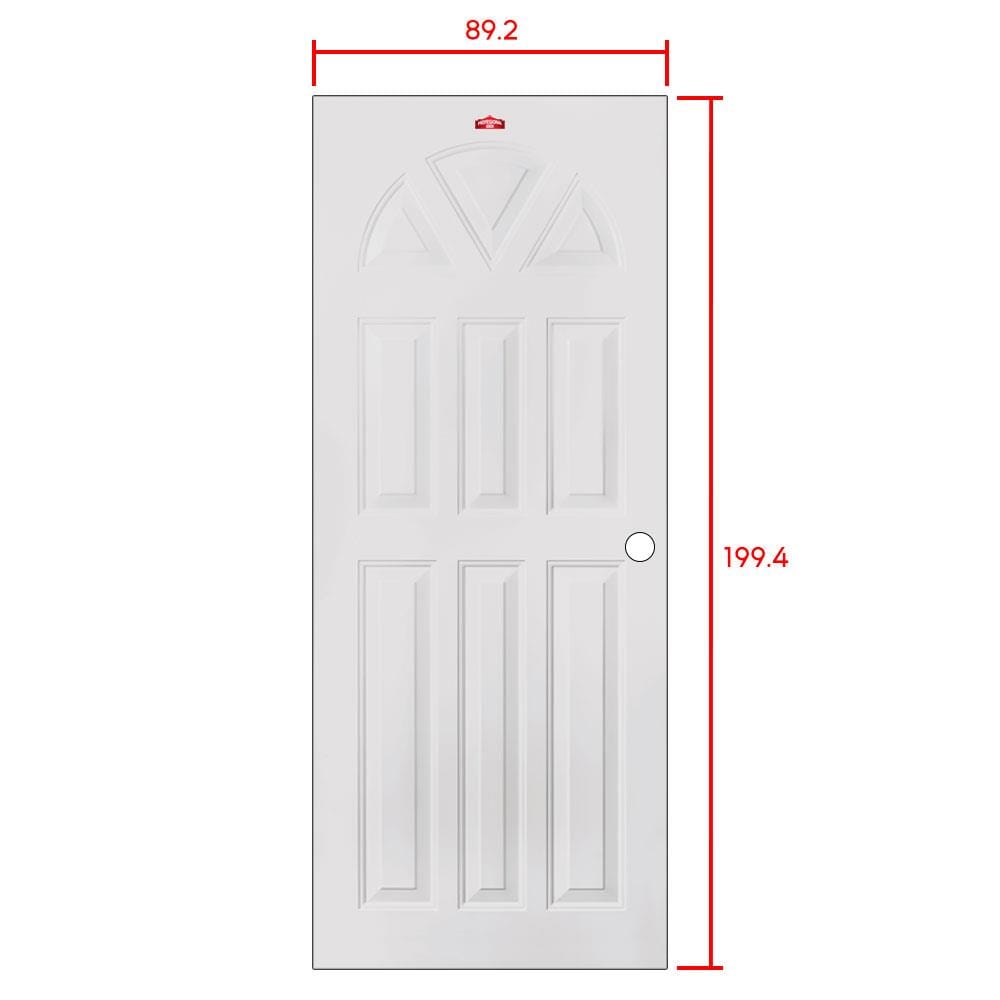 ประตูภายนอกเหล็ก เจาะลูกบิด PROFESSIONAL DOOR B2C 89.2x199.4 ซม. สีครีม