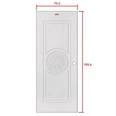 ประตูภายนอกเหล็ก เจาะลูกบิด PROFESSIONAL DOOR I1C 79.2x199.4 ซม. สีครีม_5