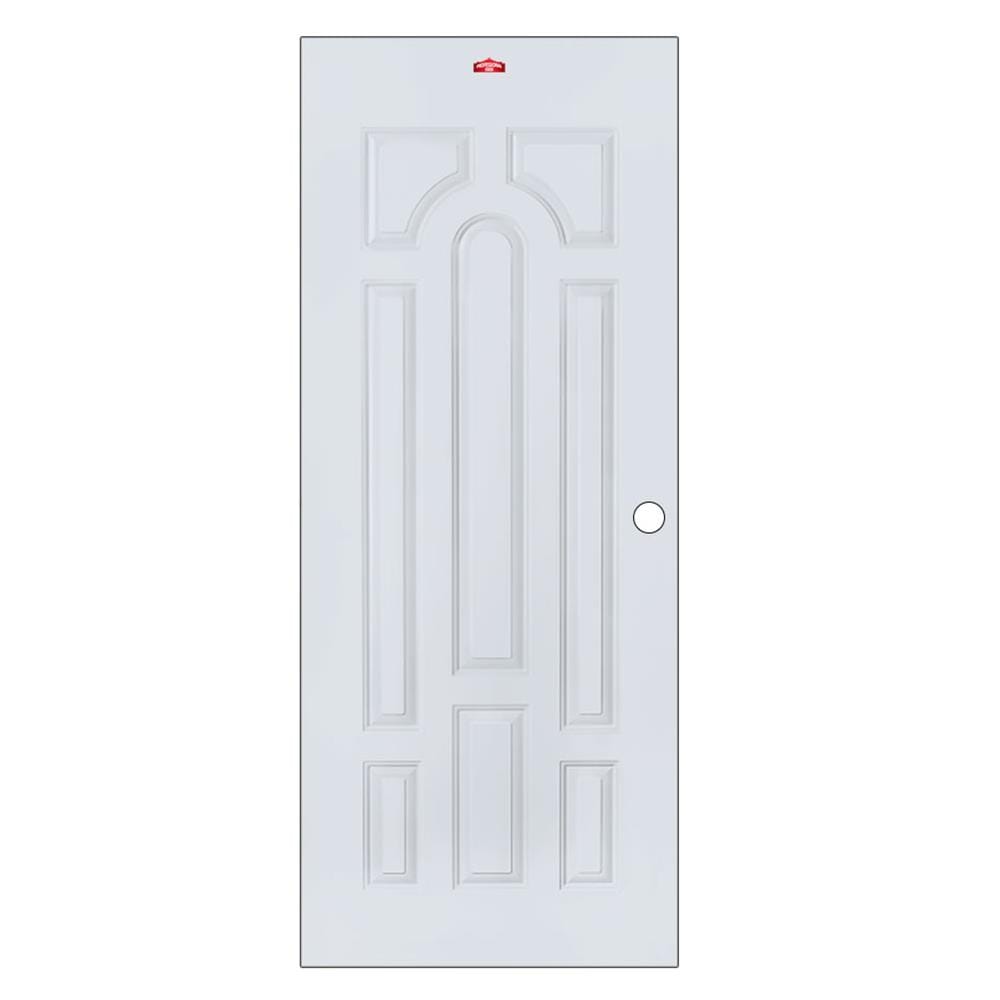ประตูภายนอกเหล็ก เจาะลูกบิด PROFESSIONAL DOOR L1G 79.2x199.4 ซม. สีเทา