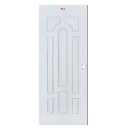 ประตูภายนอกเหล็ก เจาะลูกบิด PROFESSIONAL DOOR L1G 79.2x199.4 ซม. สีเทา