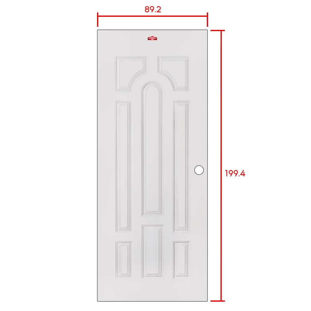 ประตูภายนอกเหล็ก เจาะลูกบิด PROFESSIONAL DOOR L2C 89.2x199.4 ซม. สีครีม