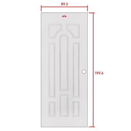 ประตูภายนอกเหล็ก เจาะลูกบิด PROFESSIONAL DOOR L2C 89.2x199.4 ซม. สีครีม_5