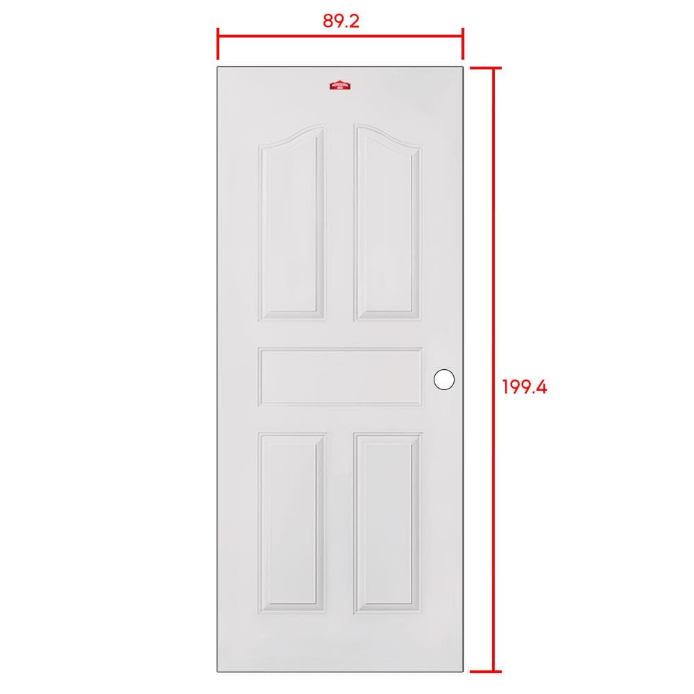 ประตูภายนอกเหล็ก เจาะลูกบิด PROFESSIONAL DOOR G2C 89.2x199.4 ซม. สีครีม