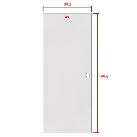 ประตูภายนอกเหล็ก เจาะลูกบิด PROFESSIONAL DOOR D2C 89.2x199.4 ซม. สีครีม_4