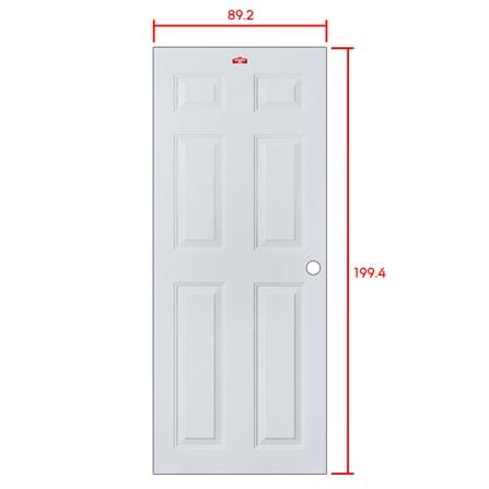ประตูภายนอกเหล็ก เจาะลูกบิด PROFESSIONAL DOOR A2G 89.2x199.4 ซม. สีเทา_6