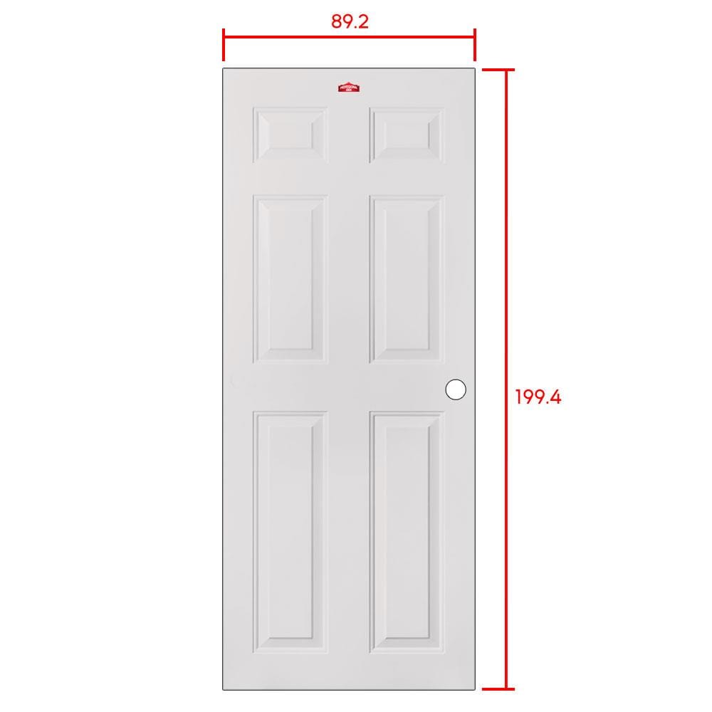 ประตูภายนอกเหล็ก เจาะลูกบิด PROFESSIONAL DOOR A2C 89.2x199.4 ซม. สีครีม