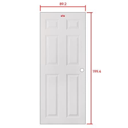 ประตูภายนอกเหล็ก เจาะลูกบิด PROFESSIONAL DOOR A2C 89.2x199.4 ซม. สีครีม_6