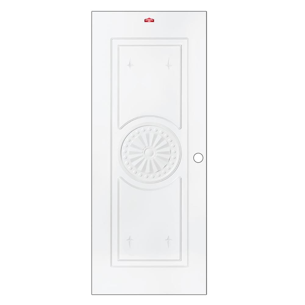 ประตูภายนอกเหล็ก เจาะลูกบิด PROFESSIONAL DOOR I1W 79.2x199.4 ซม. สีขาว