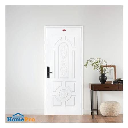 ประตูภายนอกเหล็ก เจาะลูกบิด PROFESSIONAL DOOR H1W 79.2x199.4 ซม. สีขาว_2