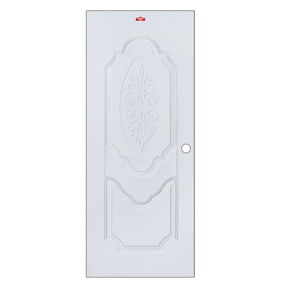 ประตูภายนอกเหล็ก เจาะลูกบิด PROFESSIONAL DOOR R2G 89.2x199.4 ซม. สีเทา