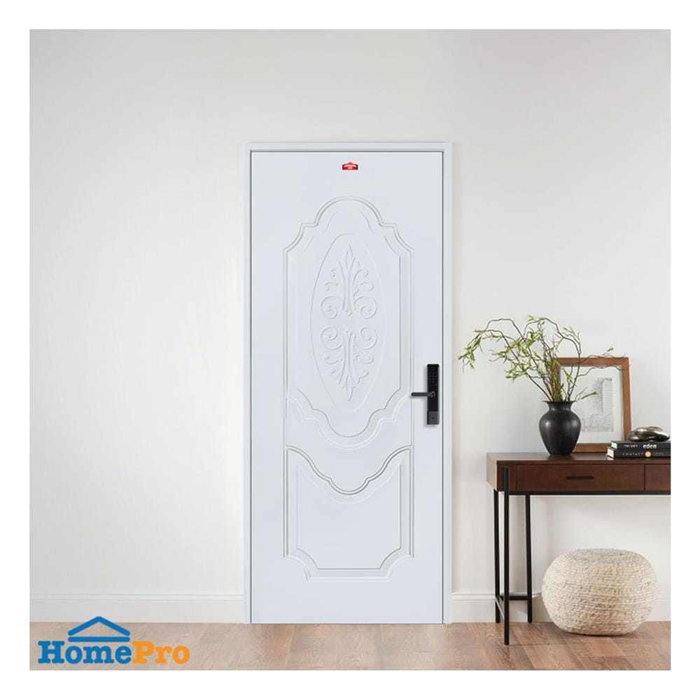 ประตูภายนอกเหล็ก เจาะลูกบิด PROFESSIONAL DOOR R2G 89.2x199.4 ซม. สีเทา